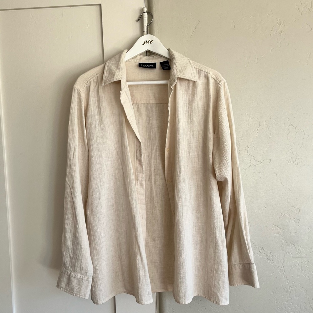 🤍 euc | New York & Company | cotton button down shirt